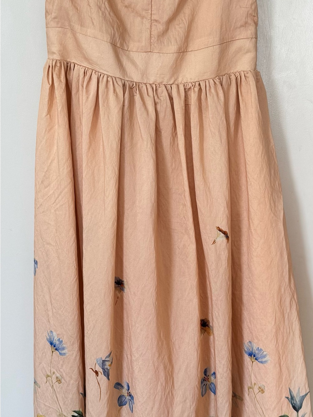 En Saison Peach Tiered Spaghetti Strap Dress Size L - Picture 3 of 8